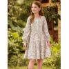 imageGRACE KARIN Girls Fall Long Sleeve Floral Square Neck Smock Tiered Casual Holiday Teen Dress Size 514White Floral