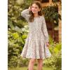 imageGRACE KARIN Girls Fall Long Sleeve Floral Square Neck Smock Tiered Casual Holiday Teen Dress Size 514White Floral