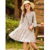 imageGRACE KARIN Girls Fall Long Sleeve Floral Square Neck Smock Tiered Casual Holiday Teen Dress Size 514White Floral