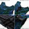 imageGRACE KARIN Girls Formal Sequin Sparkly Dress Kids Fancy Cocktail Party Birthday Pageant Christmas Dresses Size 614YGreen