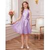 imageGRACE KARIN Girls Formal Sequin Sparkly Dress Kids Fancy Cocktail Party Birthday Pageant Christmas Dresses Size 614YPurple