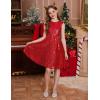 imageGRACE KARIN Girls Formal Sequin Sparkly Dress Kids Fancy Cocktail Party Birthday Pageant Christmas Dresses Size 614YRed