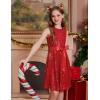imageGRACE KARIN Girls Formal Sequin Sparkly Dress Kids Fancy Cocktail Party Birthday Pageant Christmas Dresses Size 614YRed