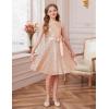 imageGRACE KARIN Girls Formal Sequin Sparkly Dress Kids Fancy Cocktail Party Birthday Pageant Christmas Dresses Size 614YRose Gold