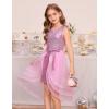 imageGRACE KARIN Girls Sequin Party Dress Sparkle Formal Birthday Pageant Prom ThreeLayer Tulle Midi Dress Size 512YPink