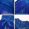 imageGRACE KARIN Girls Sequin Party Dress Sparkle Formal Birthday Pageant Prom ThreeLayer Tulle Midi Dress Size 512YRoyal Blue
