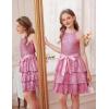 imageGRACE KARIN Girls Sequin Party Dress Sparkly Formal Birthday Special Occasion Kids Fancy Pageant Teen Dresses Size 614Pink