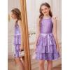 imageGRACE KARIN Girls Sequin Party Dress Sparkly Formal Birthday Special Occasion Kids Fancy Pageant Teen Dresses Size 614Purple