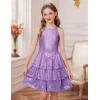 imageGRACE KARIN Girls Sequin Party Dress Sparkly Formal Birthday Special Occasion Kids Fancy Pageant Teen Dresses Size 614Purple