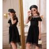 imageGRACE KARIN Girls Wedding Party Formal Dress Junior Bridemaid Dresses fo Teens Tulle High Low Dress Size 714Black