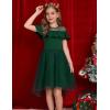 imageGRACE KARIN Girls Wedding Party Formal Dress Junior Bridemaid Dresses fo Teens Tulle High Low Dress Size 714Green
