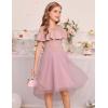 imageGRACE KARIN Girls Wedding Party Formal Dress Junior Bridemaid Dresses fo Teens Tulle High Low Dress Size 714Pink