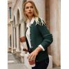 imageGRACE KARIN Knit Cardigan Sweaters for Women Long Sleeve Ribbed Button Up Sweater 2025 Fall Casual JacketGreen