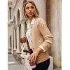 imageGRACE KARIN Knit Cardigan Sweaters for Women Long Sleeve Ribbed Button Up Sweater 2025 Fall Casual JacketKhaki