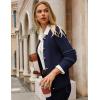 imageGRACE KARIN Knit Cardigan Sweaters for Women Long Sleeve Ribbed Button Up Sweater 2025 Fall Casual JacketNavy Blue