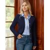 imageGRACE KARIN Knit Cardigan Sweaters for Women Long Sleeve Ribbed Button Up Sweater 2025 Fall Casual JacketNavy Blue