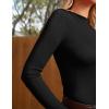 imageGRACE KARIN Merino Wool Sweaters for Women Mock Neck Base Layer Long Sleeve Soft Fitted Pullover SweaterBlack