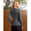 imageGRACE KARIN Merino Wool Sweaters for Women Mock Neck Base Layer Long Sleeve Soft Fitted Pullover SweaterGrey