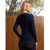 imageGRACE KARIN Merino Wool Sweaters for Women Mock Neck Base Layer Long Sleeve Soft Fitted Pullover SweaterNavy Blue