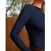 imageGRACE KARIN Merino Wool Sweaters for Women Mock Neck Base Layer Long Sleeve Soft Fitted Pullover SweaterNavy Blue