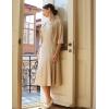 imageGRACE KARIN Mother of The Bride Dress with 34 Sleeves Cardigan Stretchy Lace 2 Pieces Wedding Guest Sequins DressesApricot