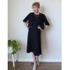 imageGRACE KARIN Mother of The Bride Dress with 34 Sleeves Cardigan Stretchy Lace 2 Pieces Wedding Guest Sequins DressesBlack