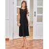 imageGRACE KARIN Mother of The Bride Dress with 34 Sleeves Cardigan Stretchy Lace 2 Pieces Wedding Guest Sequins DressesBlack