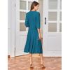 imageGRACE KARIN Mother of The Bride Dress with 34 Sleeves Cardigan Stretchy Lace 2 Pieces Wedding Guest Sequins DressesBluegreen