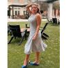 imageGRACE KARIN Mother of The Bride Dress with 34 Sleeves Cardigan Stretchy Lace 2 Pieces Wedding Guest Sequins DressesLight Gray