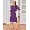 imageGRACE KARIN Mother of The Bride Dress with 34 Sleeves Cardigan Stretchy Lace 2 Pieces Wedding Guest Sequins DressesPurple
