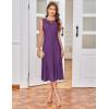 imageGRACE KARIN Mother of The Bride Dress with 34 Sleeves Cardigan Stretchy Lace 2 Pieces Wedding Guest Sequins DressesPurple