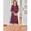 imageGRACE KARIN Mother of The Bride Dress with 34 Sleeves Cardigan Stretchy Lace 2 Pieces Wedding Guest Sequins DressesRose Purple