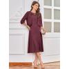 imageGRACE KARIN Mother of The Bride Dress with 34 Sleeves Cardigan Stretchy Lace 2 Pieces Wedding Guest Sequins DressesRose Purple
