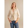 imageGRACE KARIN Women 2025 Button Down Lightweight Cardigan Casual Open Front Sweater Crochet Tops Knitted CoatApricot