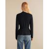 imageGRACE KARIN Women 2025 Button Down Lightweight Cardigan Casual Open Front Sweater Crochet Tops Knitted CoatBlack