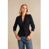 imageGRACE KARIN Women 2025 Button Down Lightweight Cardigan Casual Open Front Sweater Crochet Tops Knitted CoatBlack