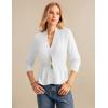 imageGRACE KARIN Women 2025 Button Down Lightweight Cardigan Casual Open Front Sweater Crochet Tops Knitted CoatBright White