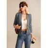imageGRACE KARIN Women 2025 Button Down Lightweight Cardigan Casual Open Front Sweater Crochet Tops Knitted CoatGray