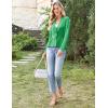 imageGRACE KARIN Women 2025 Button Down Lightweight Cardigan Casual Open Front Sweater Crochet Tops Knitted CoatGreen