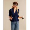 imageGRACE KARIN Women 2025 Button Down Lightweight Cardigan Casual Open Front Sweater Crochet Tops Knitted CoatNavy Blue