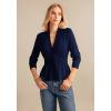 imageGRACE KARIN Women 2025 Button Down Lightweight Cardigan Casual Open Front Sweater Crochet Tops Knitted CoatNavy Blue