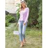 imageGRACE KARIN Women 2025 Button Down Lightweight Cardigan Casual Open Front Sweater Crochet Tops Knitted CoatPurple