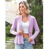 imageGRACE KARIN Women 2025 Button Down Lightweight Cardigan Casual Open Front Sweater Crochet Tops Knitted CoatPurple