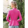 imageGRACE KARIN Women 2025 Button Down Lightweight Cardigan Casual Open Front Sweater Crochet Tops Knitted CoatRose Red