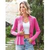 imageGRACE KARIN Women 2025 Button Down Lightweight Cardigan Casual Open Front Sweater Crochet Tops Knitted CoatRose Red