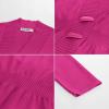 imageGRACE KARIN Women 2025 Button Down Lightweight Cardigan Casual Open Front Sweater Crochet Tops Knitted CoatRose Red