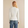 imageGRACE KARIN Women 2025 Button Down Lightweight Cardigan Casual Open Front Sweater Crochet Tops Knitted CoatWhite