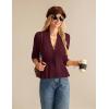 imageGRACE KARIN Women 2025 Button Down Lightweight Cardigan Casual Open Front Sweater Crochet Tops Knitted CoatWine Red