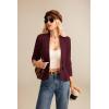 imageGRACE KARIN Women 2025 Button Down Lightweight Cardigan Casual Open Front Sweater Crochet Tops Knitted CoatWine Red