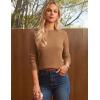 imageGRACE KARIN Women Cashmere Sweater Crew Neck Merino Wool Soft Pullover Layer Dressy Casual 2025 Fall with SocksBrown